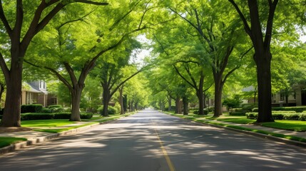 Obraz premium residential trees neighborhood