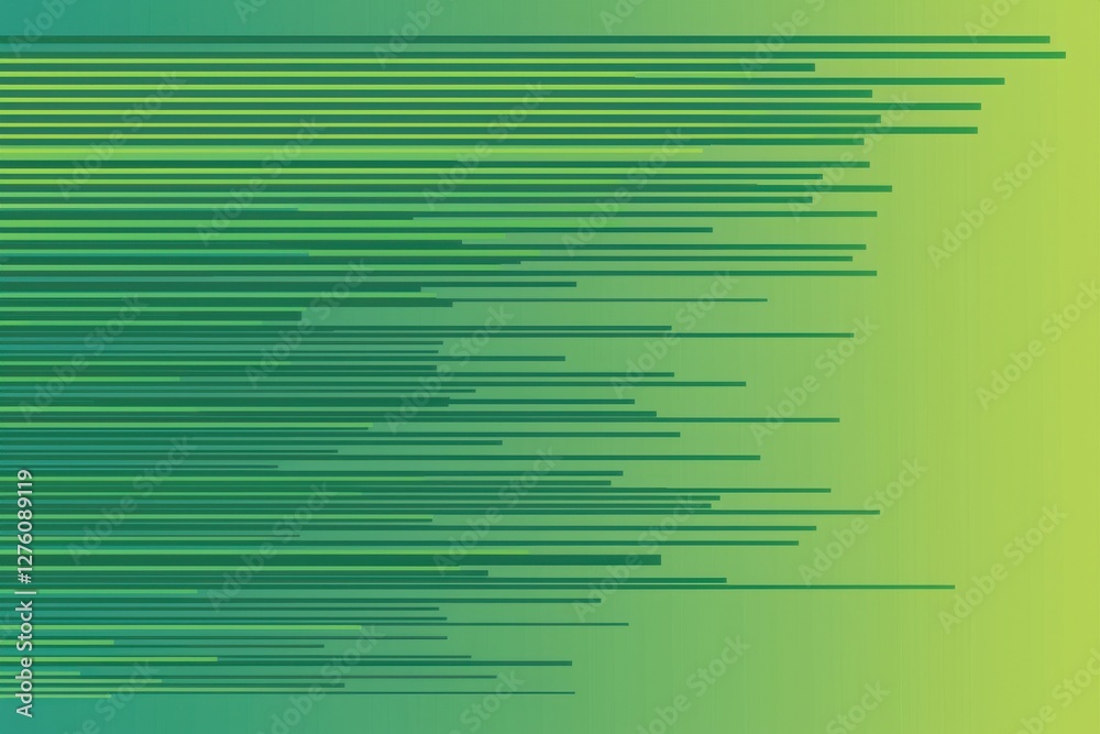 Wall mural green and blue gradient abstract background with horizontal lines