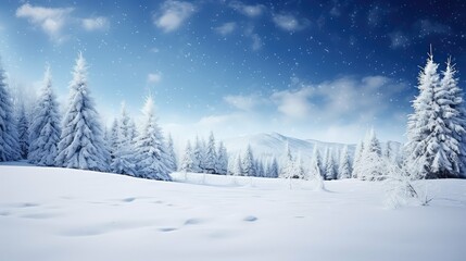 Fototapeta premium winter blue christmas background