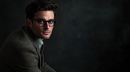 Fototapeta premium portrait of a stylish man in glasses