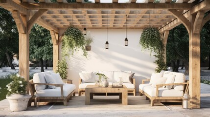 Fototapeta premium outdoor rustic white brick