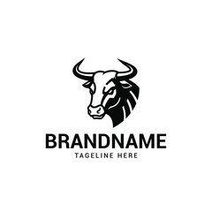 clean and modern vector bull logo design
