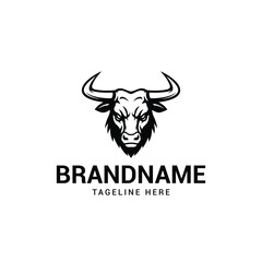 clean and modern vector bull logo design
