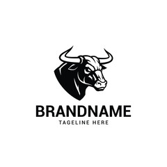 clean and modern vector bull logo design
