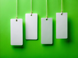 Blank Green Gift Tags, Hanging Labels, Price Tags, Craft Supplies, Eco-Friendly Packaging