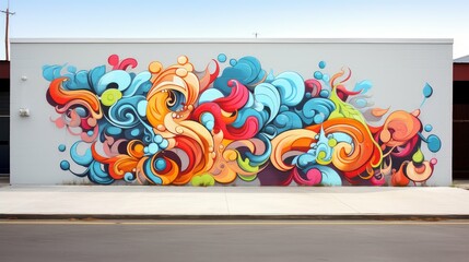 Obraz premium mural white cinder block wall