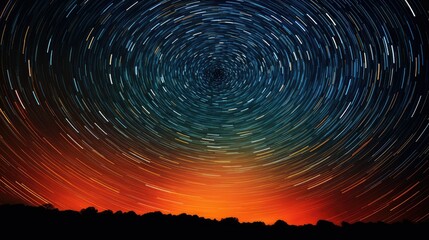 lapse stars in night sky