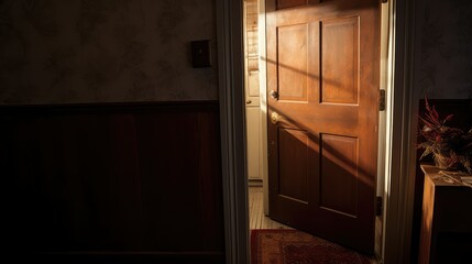 Fototapeta premium shadows opening apartment door