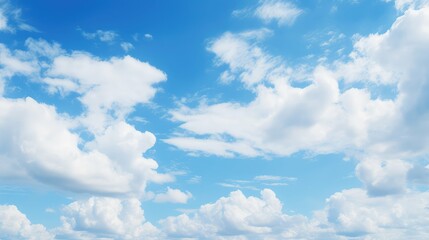 peaceful blue sky white clouds