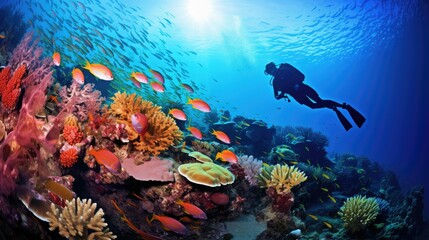 Fototapeta premium coral open water