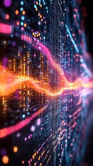 Obraz premium Abstract digital data flow