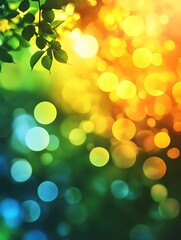 Obraz premium Sunlit Forest Bokeh Background