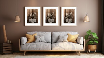 s three horizontal wooden frame