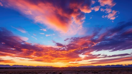 Fototapeta premium orange beautiful blue sky