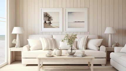 Fototapeta premium paneling white-washed wood