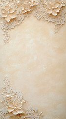 Elegant lace wedding frame with intricate floral embroidery