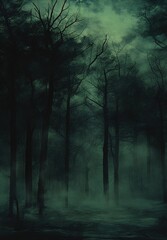 spooky forest in the night