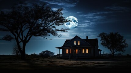 sky silhouette house