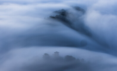 산,설경,구름,운해