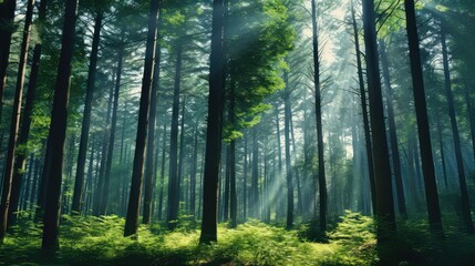 Obraz premium trees pine green