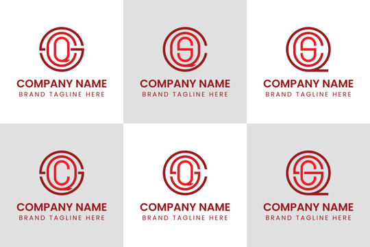 Letters SQC SQC QCS QSC CQS CSQ Monogram Logo, suitable for any business
