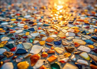 Obraz premium Colorful Terrazzo Floor Close-Up: Abstract Texture Background