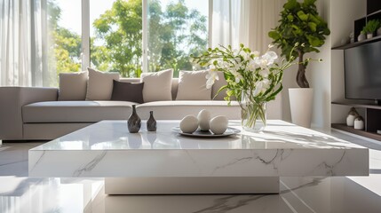 Fototapeta premium decor white marble seamless