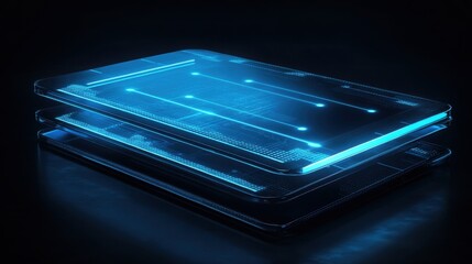 futuristic technology stacked circuit boards