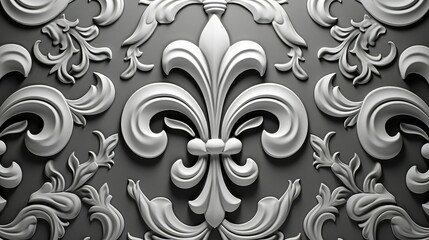 Fototapeta premium elegance black and white fleur de lis background