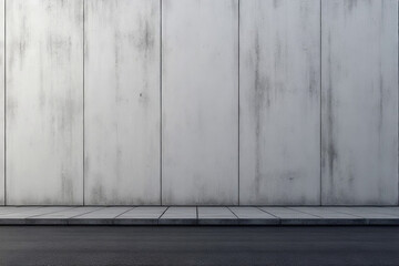 cement wall with rectangular lining at roadside