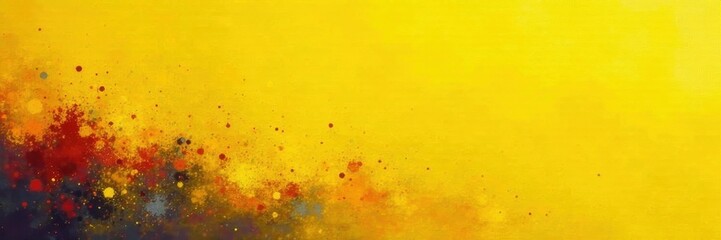 Obraz premium Abstract painted yellow canvas, bold strokes, dynamic energy, artistic, illustration