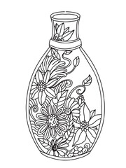 Hand Drawn turtle Anxiety Coloring Page, Mandala Coloring Page For Adults, Floral Mandala Coloring Page