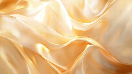 Obraz premium luxurious golden silk fabric drape