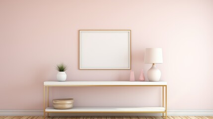 hallway blank wall mock up