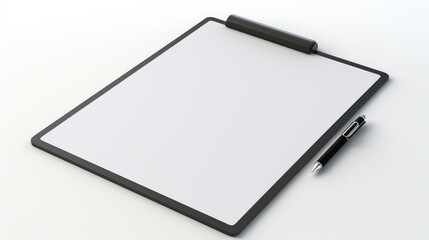 touchscreen digital clipboard isolated white