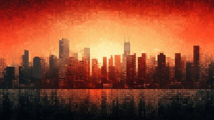 Obraz premium photo red pixels