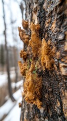 Close-Up of Unique Tree Bark Patterns Forest Environment Nature Photography Natural Textures Macro View Organic Beauty