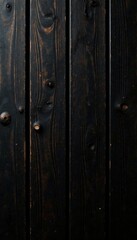 Obraz premium Deep black wood, fine grain, repeating pattern , rich black, texture, black