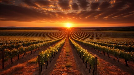 Fototapeta premium rows wine pattern