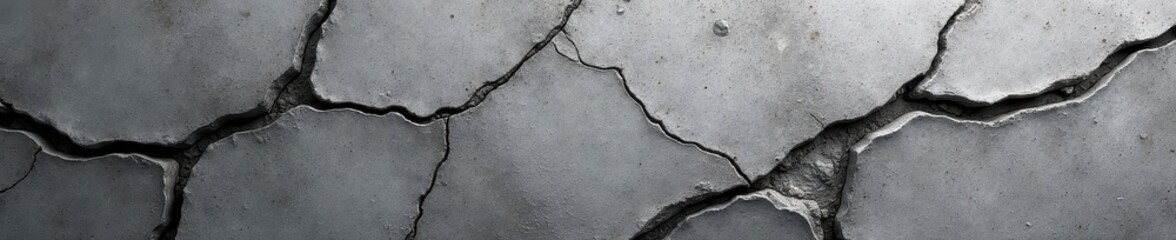 Obraz premium Deep fissures, mottled gray; abstract concrete backdrop , old, gray, seamless