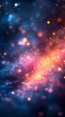 Fototapeta premium sparkling cosmic glow with dreamy starbursts and mystical galaxy lights background for poster banner wallpaper