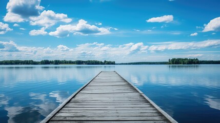 Obraz premium reflection blue wood