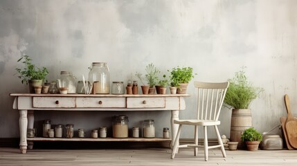 vintage kitchen table background