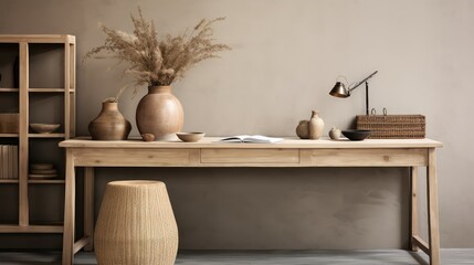modern natural desk