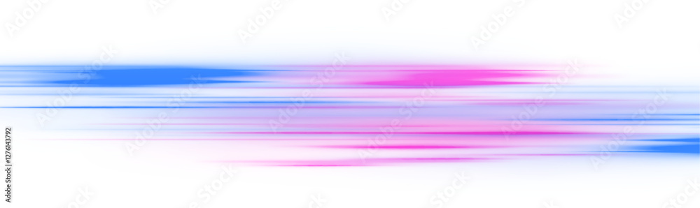 Aufkleber purple-blue glowing line with bright blue spot in the middle on white background png. abstract techn