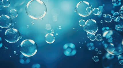 stand blue bubbles background