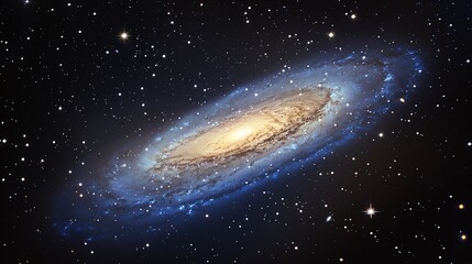 Fototapeta premium Universe_blue_galactic_background