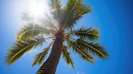 Fototapeta premium paradise palm tree sun