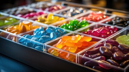 colorful display boxes