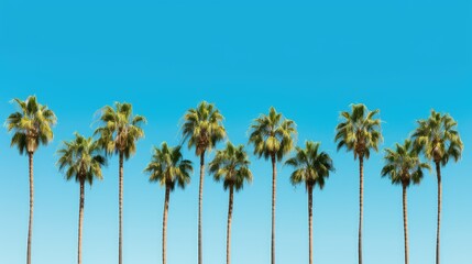 Obraz premium scenic row of palm trees